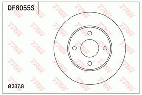Brake Disc DF8055S - TRW