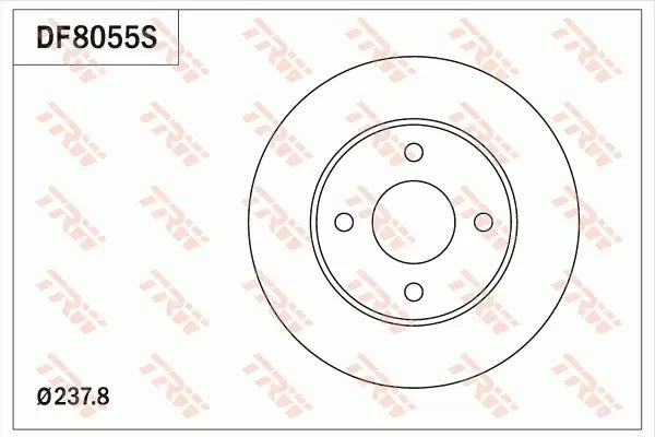Brake Disc DF8055S - TRW