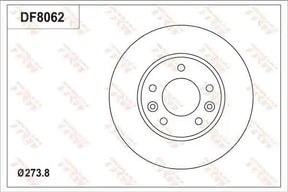 Brake Disc DF8062S - TRW