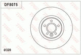 Brake Disc DF8075S - TRW