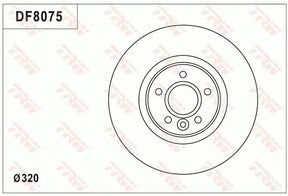 Brake Disc DF8075S - TRW