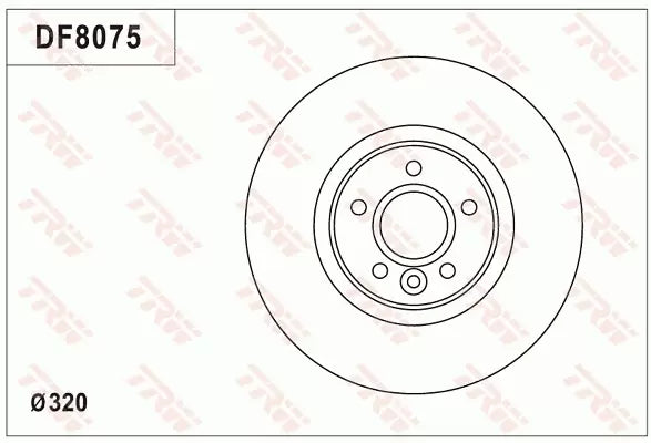 Brake Disc DF8075S - TRW