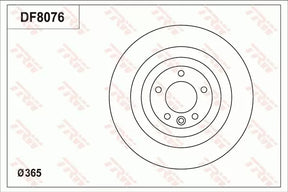 Brake Disc DF8076S - TRW