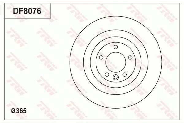 Brake Disc DF8076S - TRW
