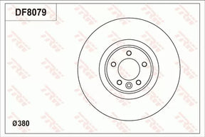 Brake Disc DF8079S - TRW