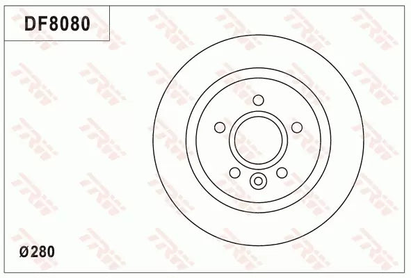 Brake Disc DF8080S - TRW