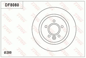 Brake Disc DF8080S - TRW