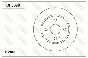 Brake Disc DF8090S - TRW