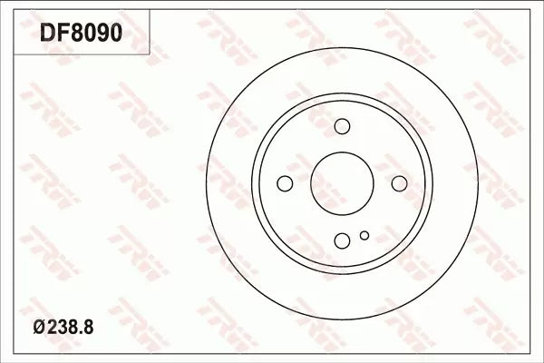 Brake Disc DF8090S - TRW