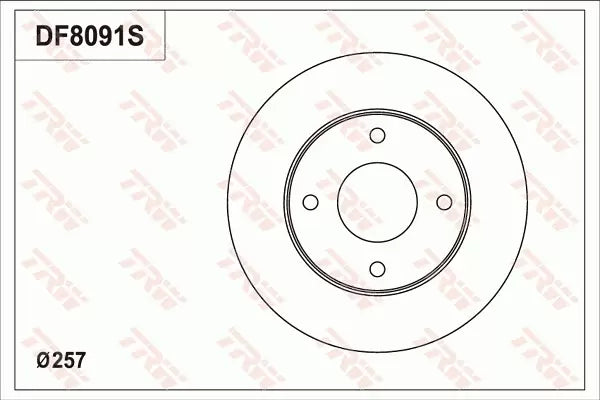 Brake Disc DF8991SR - TRW