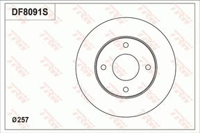 Brake Disc DF8991SR - TRW