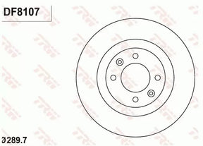 Brake Disc DF8107 - TRW