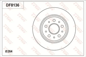 Brake Disc DF8136S - TRW