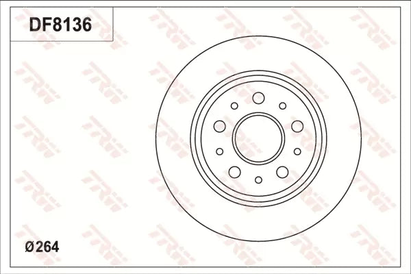 Brake Disc DF8136S - TRW