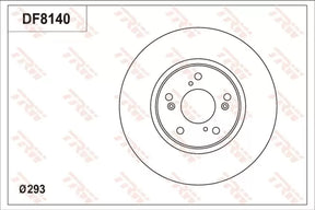 Brake Disc DF8140S - TRW