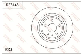 Brake Disc DF8148S - TRW