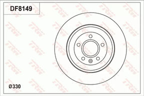 Brake Disc DF8649S - TRW