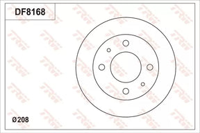 Brake Disc DF8168S - TRW