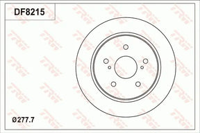 Brake Disc DF8215 - TRW