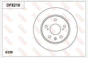 Brake Disc DF8218 - TRW
