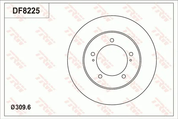 Brake Disc DF8225S - TRW
