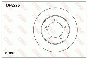 Brake Disc DF8225S - TRW