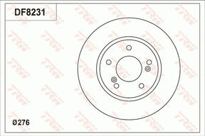 Brake Disc DF8231S - TRW