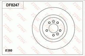 Brake Disc DF8247S - TRW