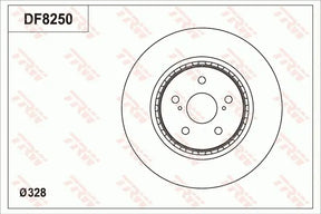 Brake Disc DF8250S - TRW