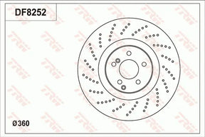 Brake Disc DF8252S - TRW