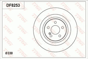 Brake Disc DF8253S - TRW