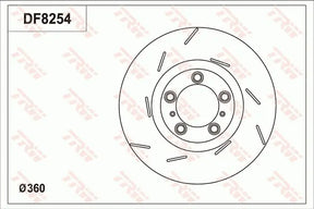 Brake Disc DF8254S - TRW