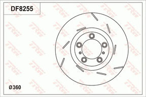 Brake Disc DF8255S - TRW