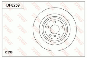 Brake Disc DF8259S - TRW