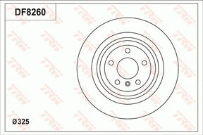 Brake Disc DF8260S - TRW