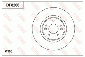 Brake Disc DF8266S - TRW