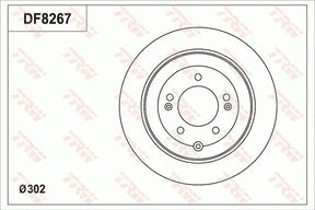 Brake Disc DF8267S - TRW