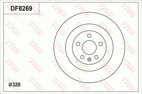 Brake Disc DF8269S - TRW