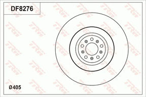 Brake Disc DF8276S - TRW