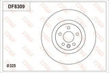 Brake Disc DF8309S - TRW
