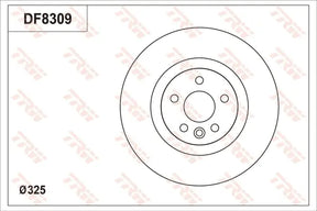 Brake Disc DF8309S - TRW