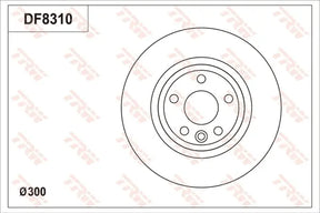Brake Disc DF8310S - TRW