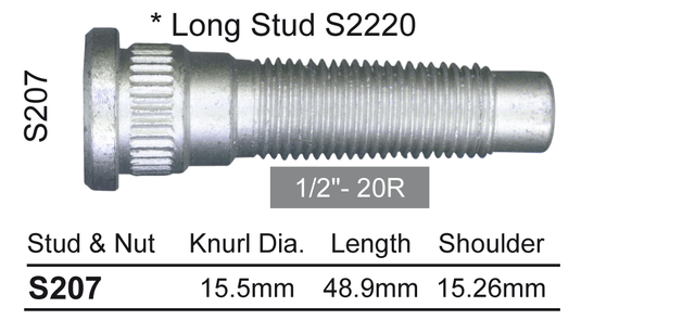 Wheel Stud S207 - Nice Products | Universal Auto Spares