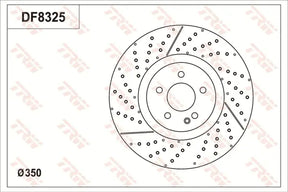 Brake Disc DF8325S - TRW