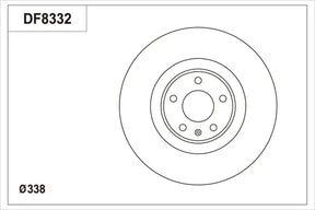 Brake Disc DF8332S - TRW