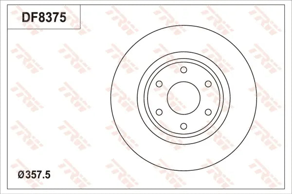 Brake Disc DF8375S - TRW