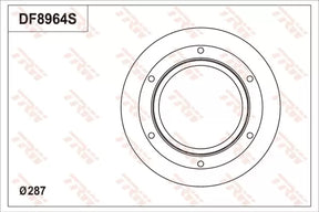 Brake Disc DF8964S - TRW