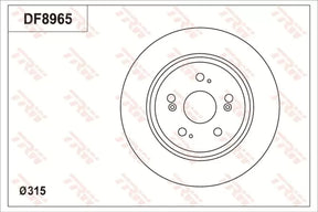 Brake Disc DF8965S - TRW