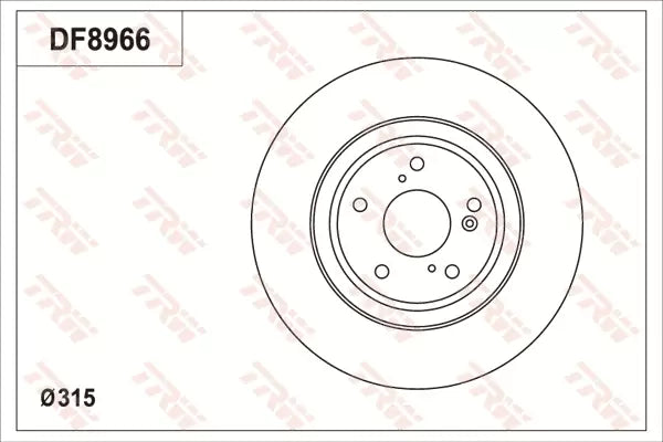 Brake Disc DF8966S - TRW