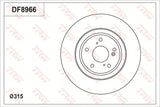 Brake Disc DF8966S - TRW